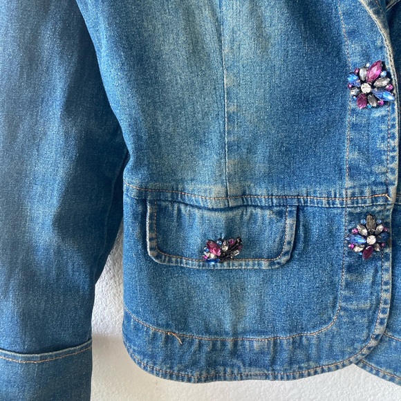 Berek 2 Denim Jean Jacket with Bling Takako Sakon Size Small** (please read) - Picture 10 of 12